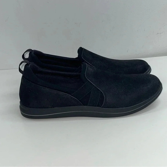 Clarks Breeze Bali Black Faux Suede Slip On Shoes Women's Size 7.5 - Picture 3 of 10